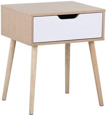 現代的なベニヤの小さい材木のベッドサイド・テーブル12インチのnightstand