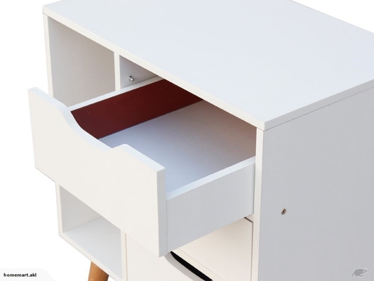 寝室28インチのNightstand MDFの木の枕元のキャビネットの家具