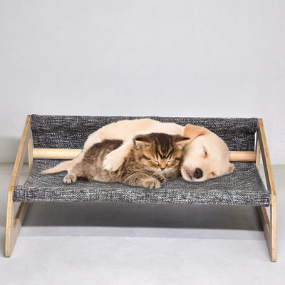 エコ友好的な木犬のソファーは犬のベッド木睡眠を上げた