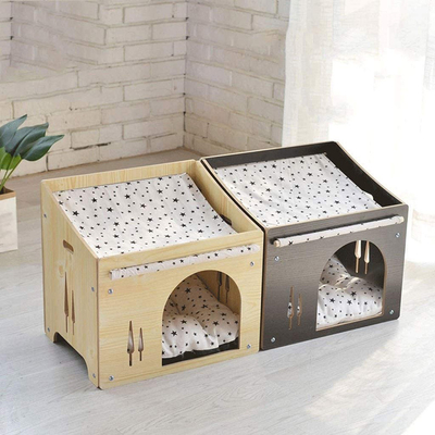 カスタマイズされた木猫の避難所部屋の材木の犬小屋