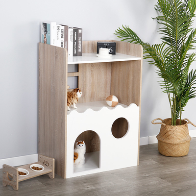 ODM貯蔵を用いる支持できる屋内木ペット家猫の洞穴